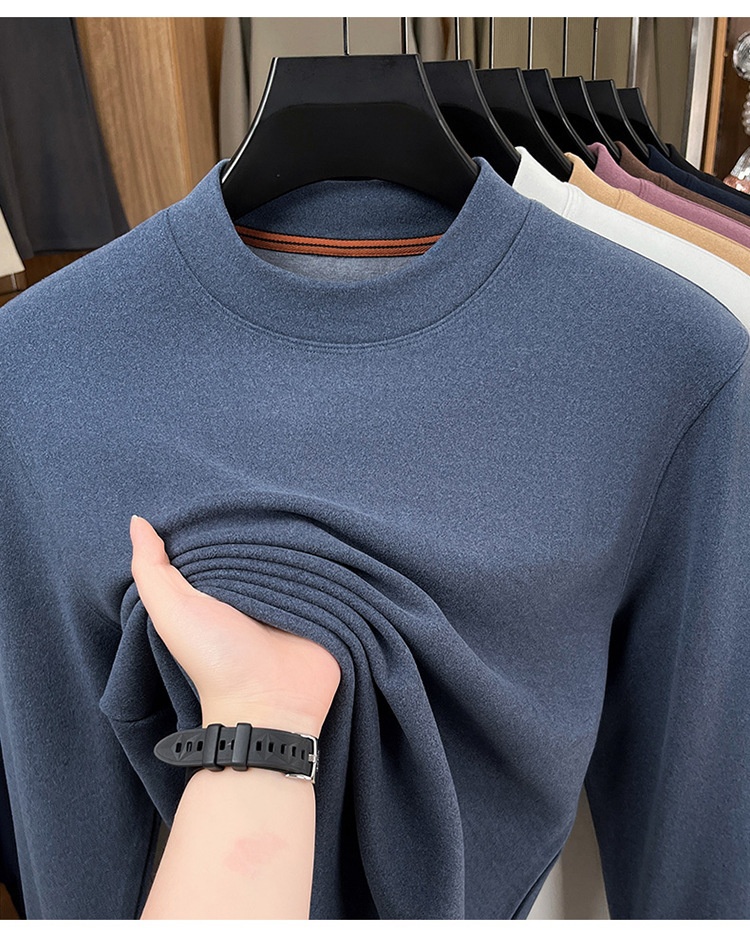 Men's Mock Neck Long Sleeve Thermal Knit Sweater