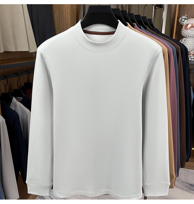 Men's Mock Neck Long Sleeve Thermal Knit Sweater