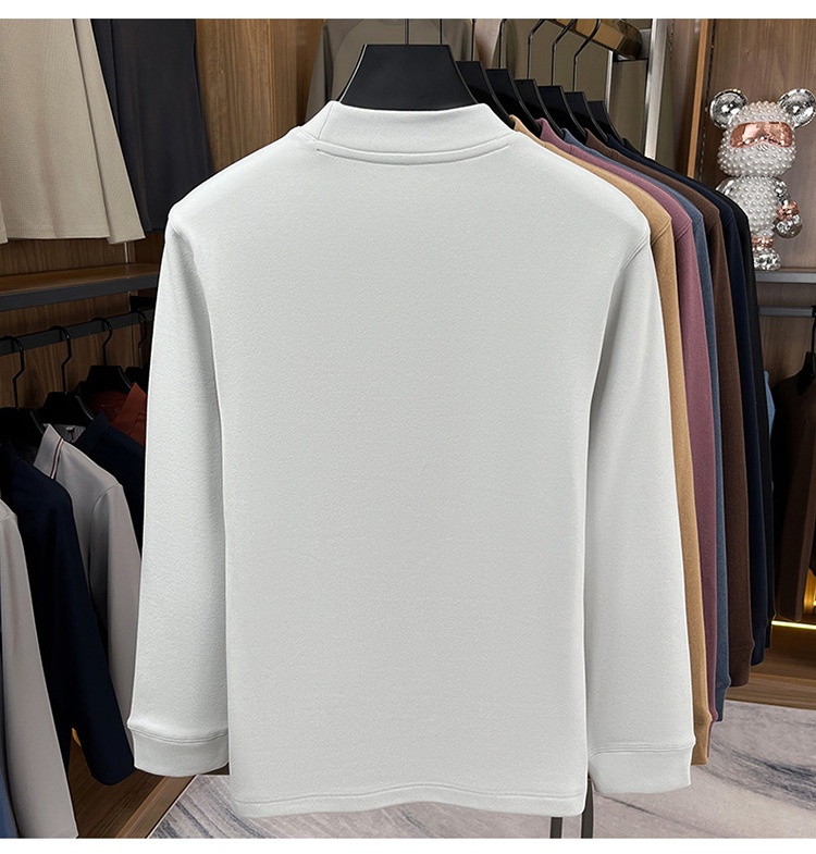 Men's Mock Neck Long Sleeve Thermal Knit Sweater