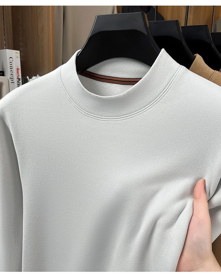 Men's Mock Neck Long Sleeve Thermal Knit Sweater