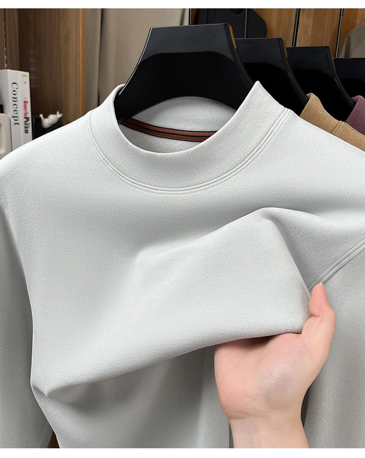 Men's Mock Neck Long Sleeve Thermal Knit Sweater