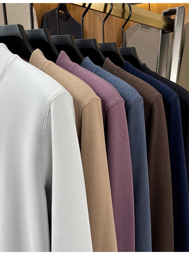 Men's Mock Neck Long Sleeve Thermal Knit Sweater