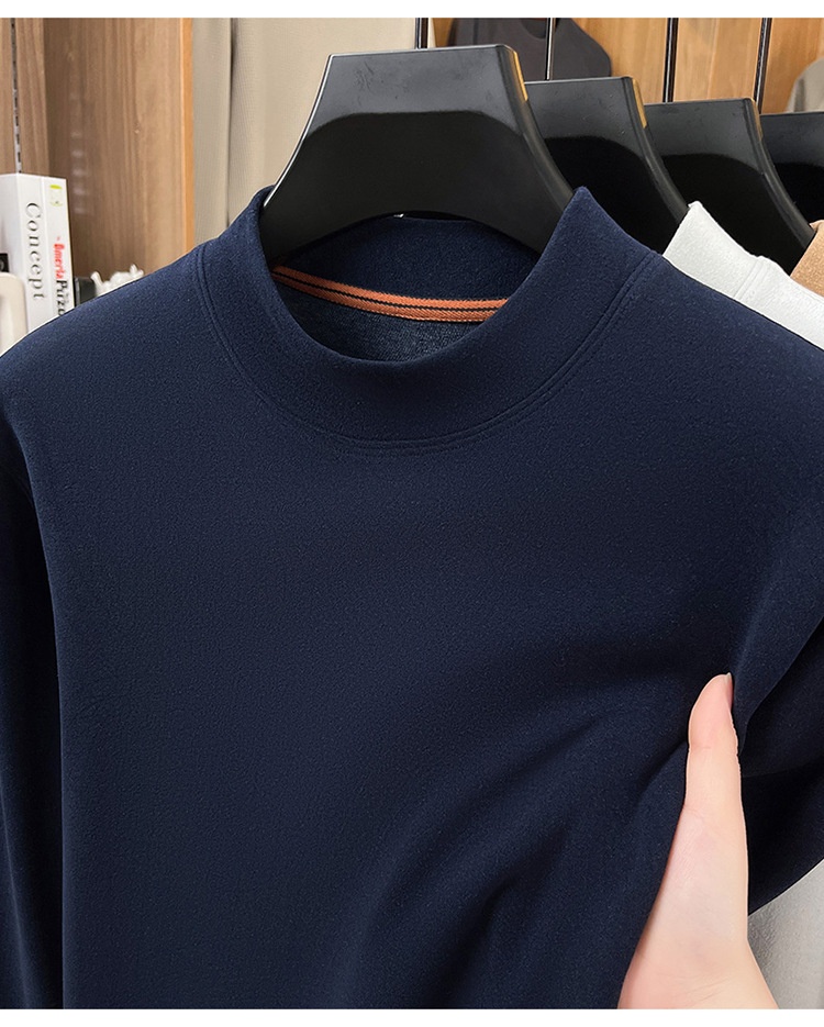 Men's Mock Neck Long Sleeve Thermal Knit Sweater