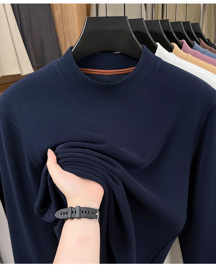 Men's Mock Neck Long Sleeve Thermal Knit Sweater