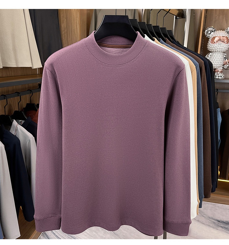 Men's Mock Neck Long Sleeve Thermal Knit Sweater