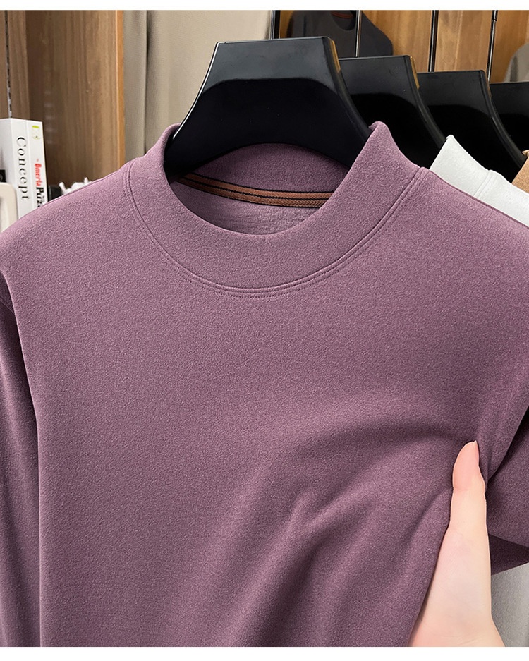 Men's Mock Neck Long Sleeve Thermal Knit Sweater