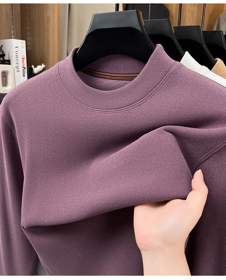 Men's Mock Neck Long Sleeve Thermal Knit Sweater