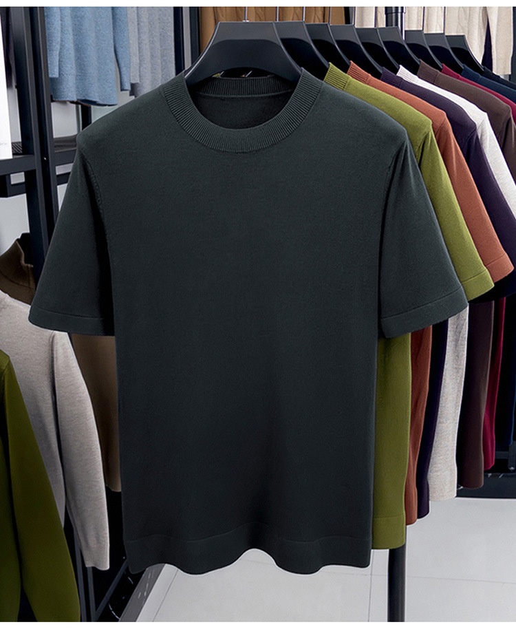 Men's Short Sleeve Crewneck Knit T-Shirt