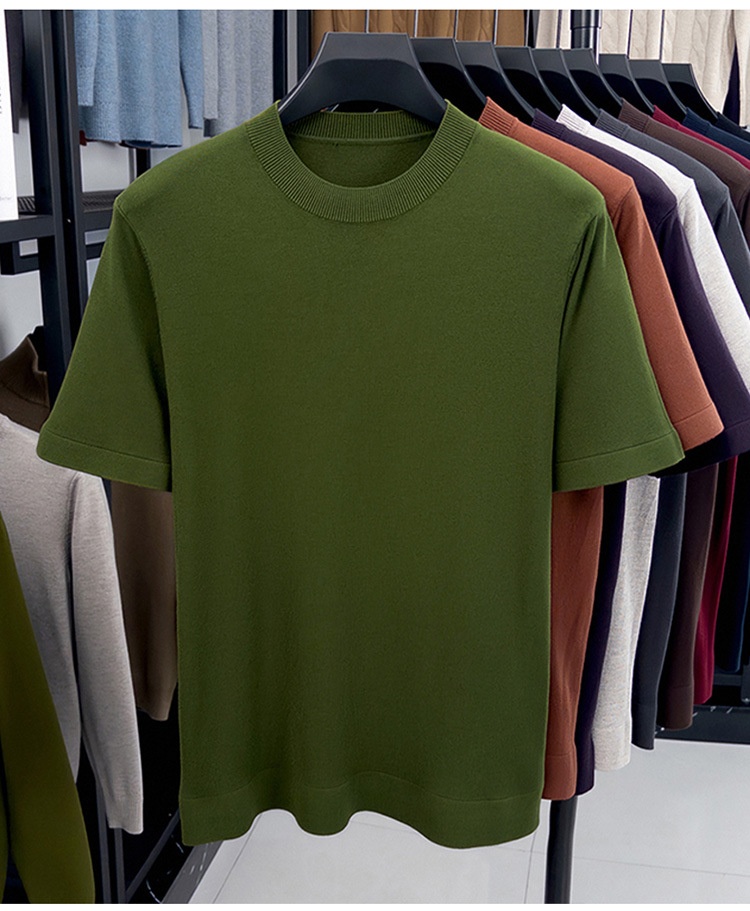 Men's Short Sleeve Crewneck Knit T-Shirt