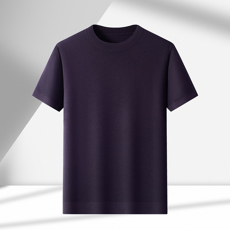 Men's Short Sleeve Crewneck Knit T-Shirt