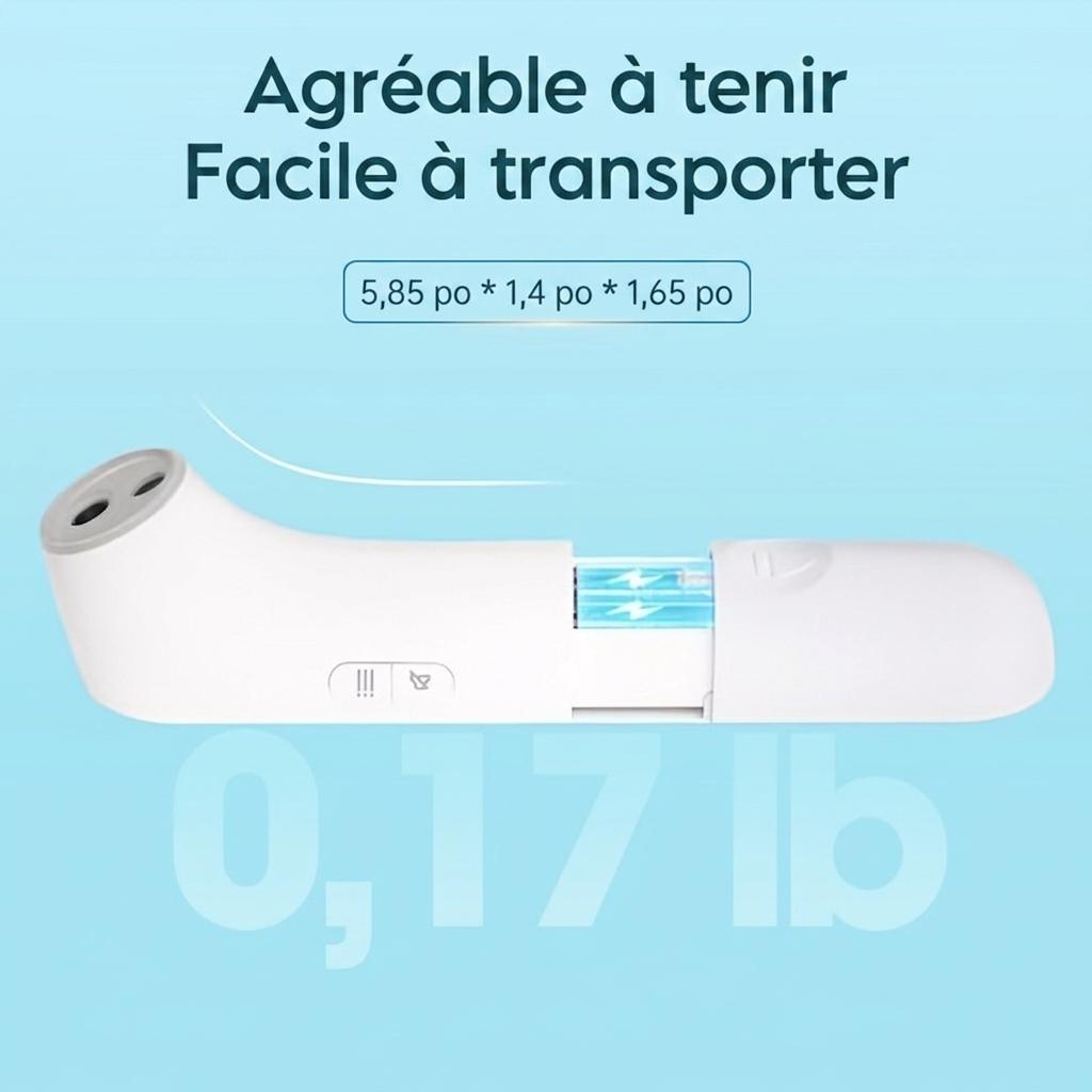 Thermomètre frontal infrarouge portable sans contact avec écran LED et capteur à point lumineux