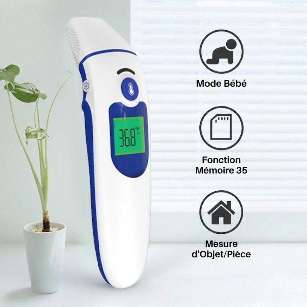 Thermomètre électronique infrarouge domestique, thermomètre médical frontal et auriculaire pour nourrissons et adultes