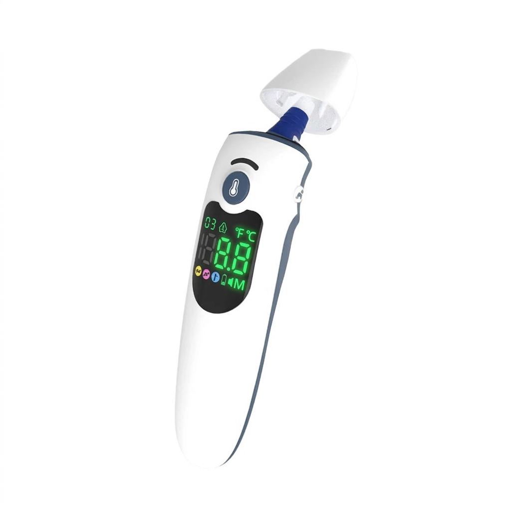 Elektronische infraroodthermometer voor thuisgebruik, medische voorhoofd- en oorthermometer voor baby's en volwassenen.
