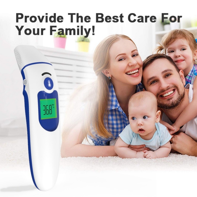Elektronische infraroodthermometer voor thuisgebruik, medische voorhoofd- en oorthermometer voor baby's en volwassenen.