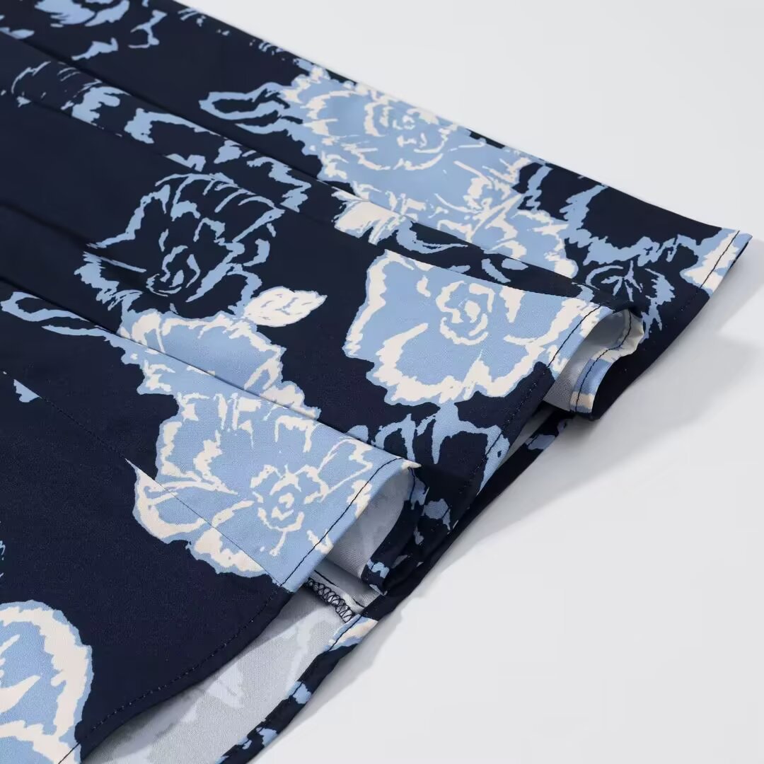 Print Halter Neck Midi Dress - Stylish & Versatile KUN-00213