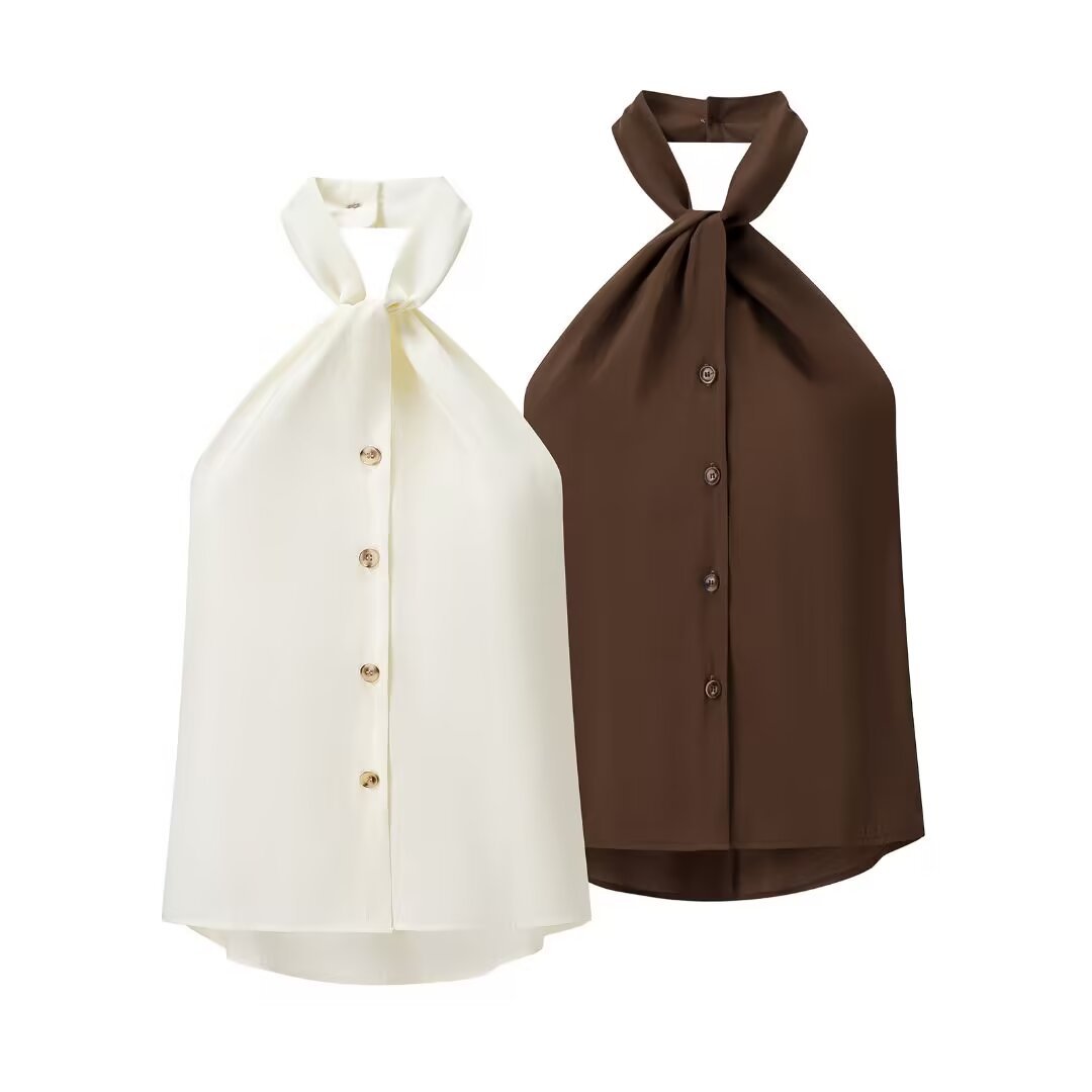 Women's Halter Tank Top Chic Versatile KUN-00010