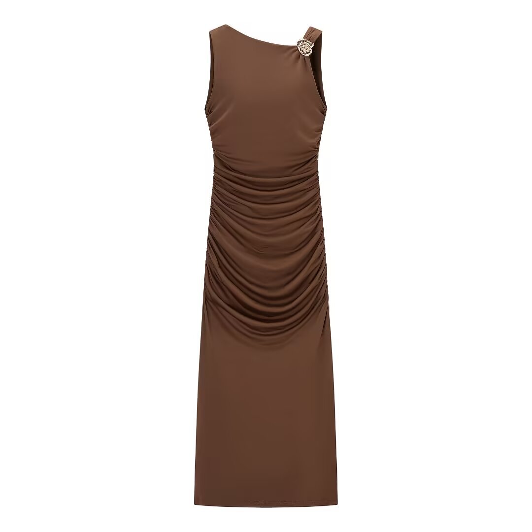 Vestido ajustado de punto con decoración de conchas - Estilo europeo KUN-00063