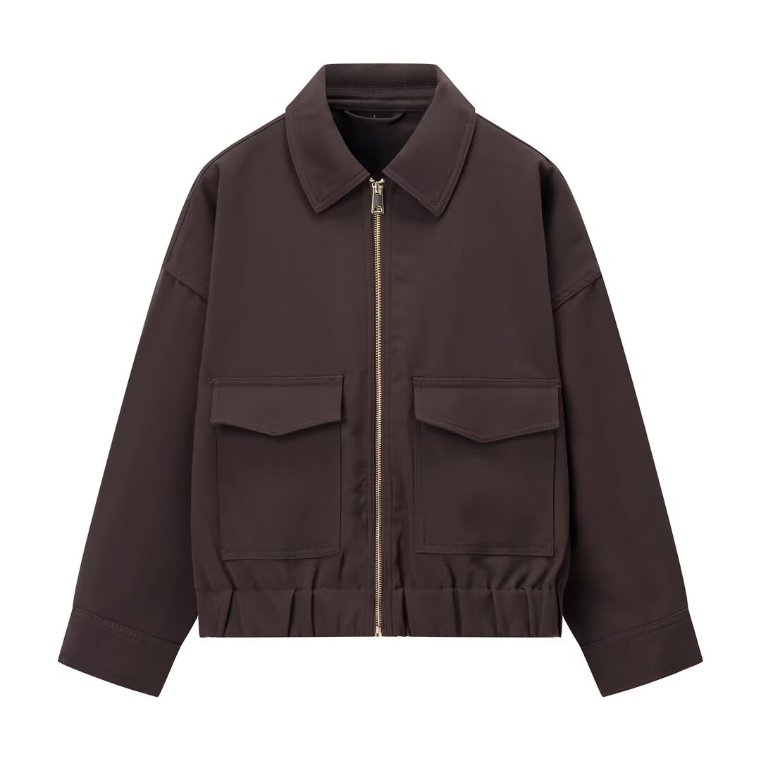 Women's Casual Jacket with Pocket Detail KUN-00078