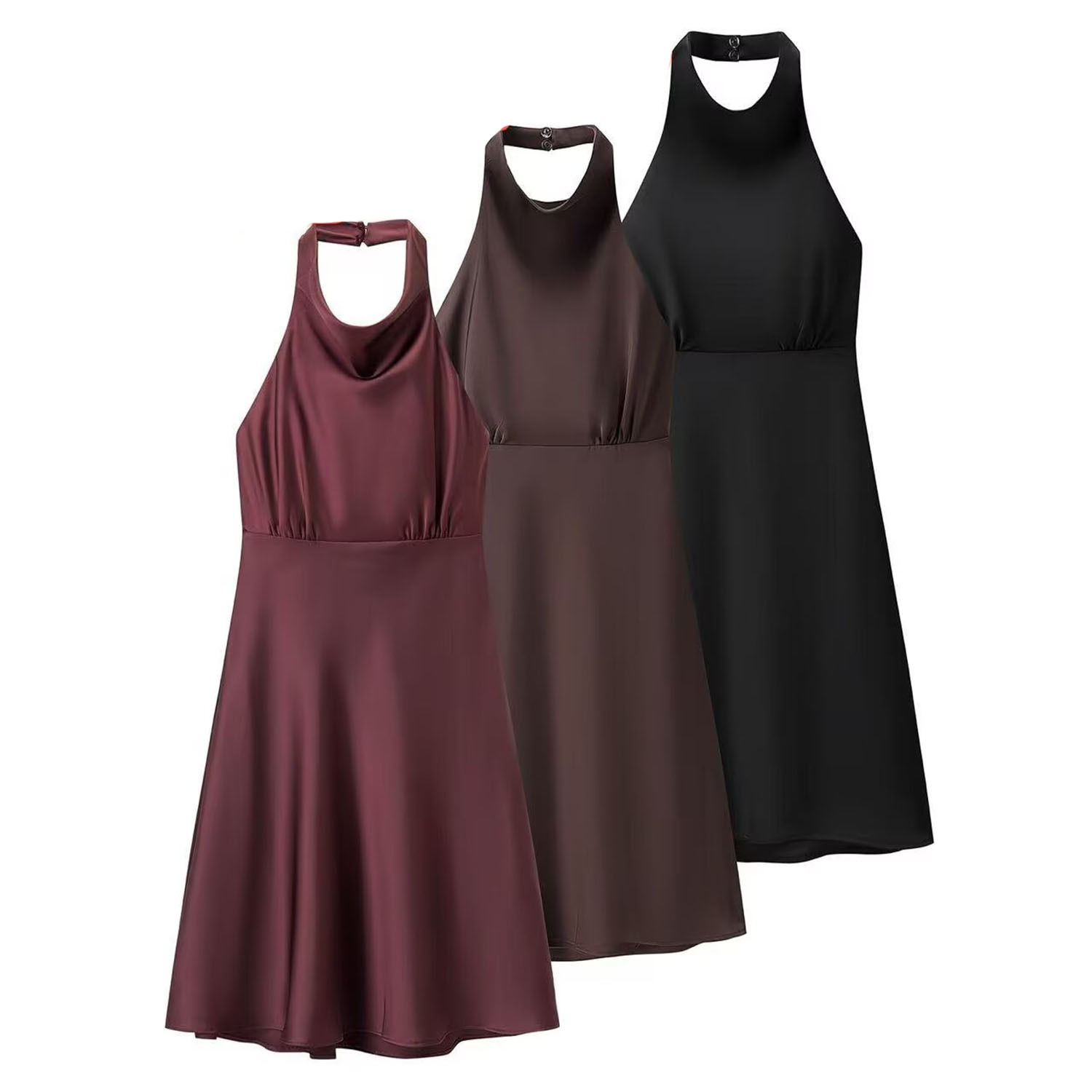 Satin Mini Dress - Elegant & Classic KUN-00141