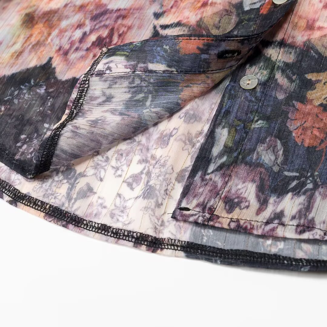 Chiffonbluse mit Blumenmuster – elegant und vielseitig KUN-00011