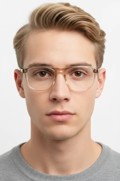 Lunettes aviateur en acétate jaune #BS1902-0009