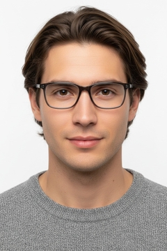 Verres rectangulaires en acétate gris #BS1902-0015