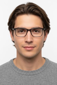 Rectangular Grey Acetate Glasses #BS1902-0015