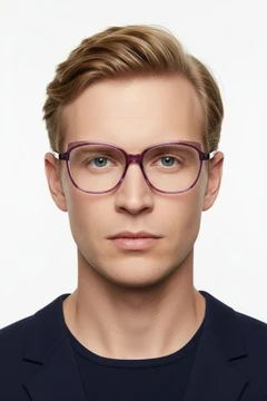 Lunettes en acétate violet papillon #BS1902-0060