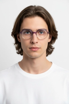 Geometric Purple Acetate Glasses #BS1902-0083