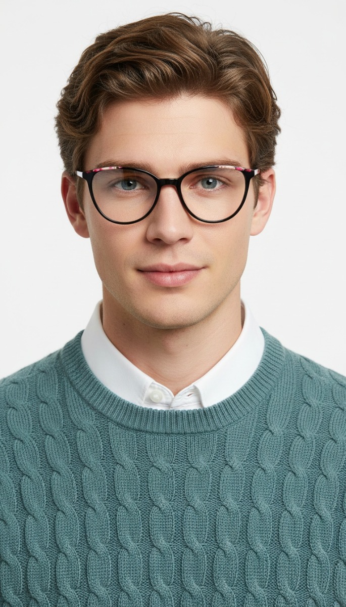 Butterfly Black Acetate Glasses #BS1902-0183