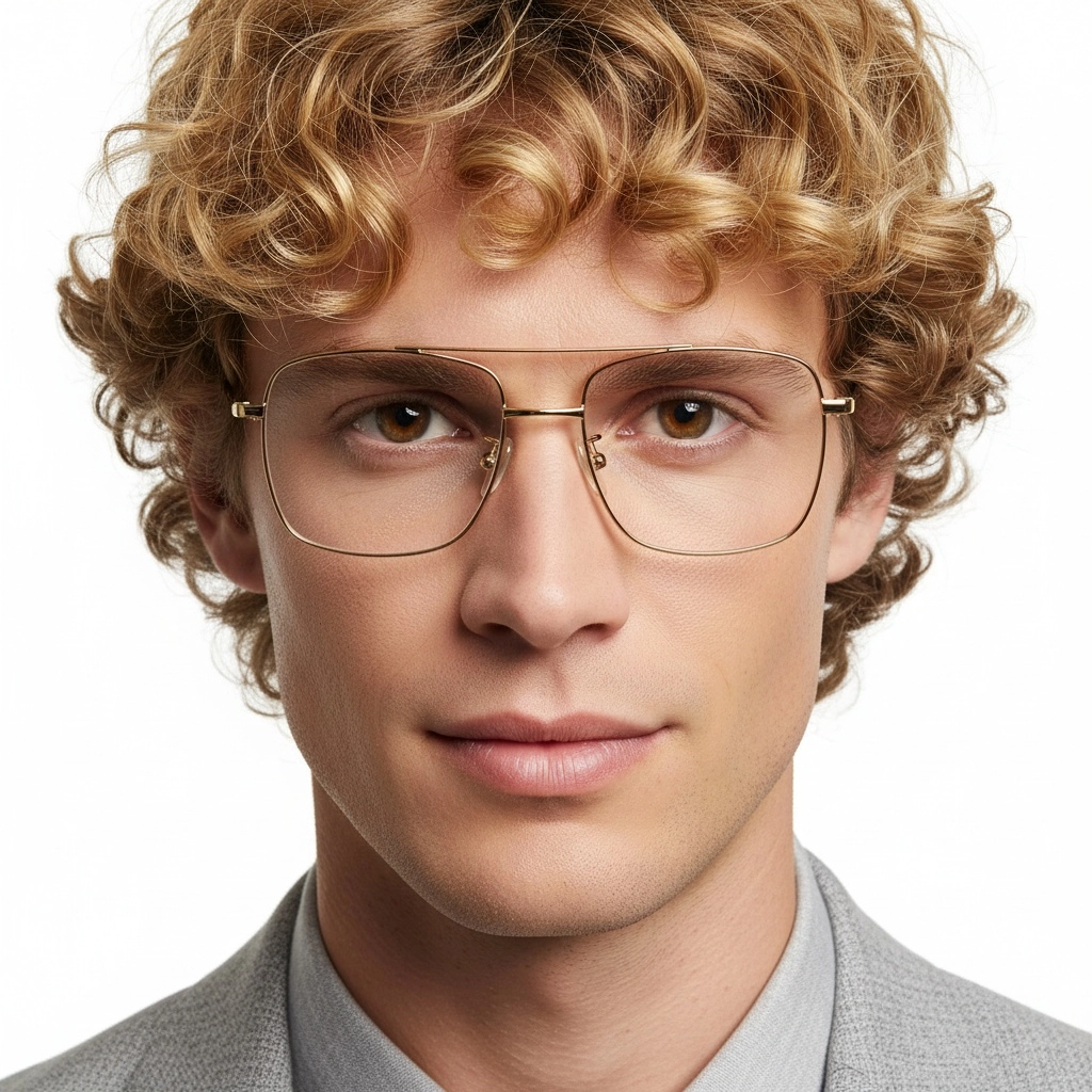 BS1913-0205_Golden_Aviator_Titanium_Glasses_model