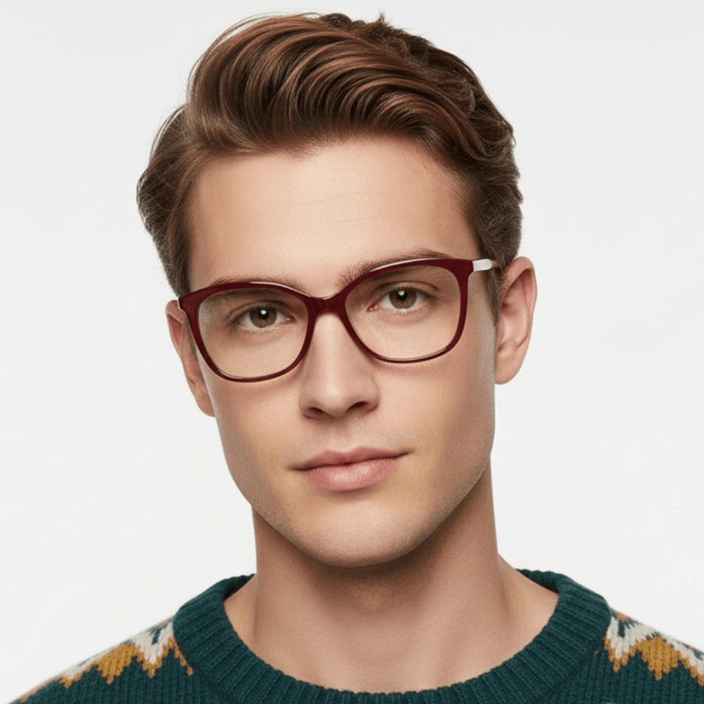 Gafas de acetato rojo mariposa #BS2012-0681