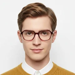 BS2012-0685_Red_Geometric_Acetate_Glasses_model