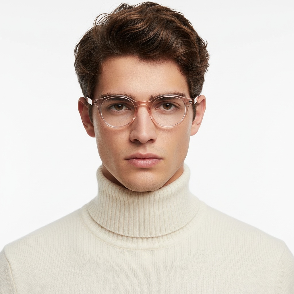 BS2503-0152_Pink_Oval_Plastic_Sunglasses_model