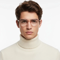 BS2503-0152_Pink_Oval_Plastic_Sunglasses_model