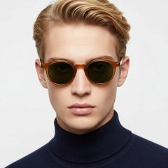 Oval Brown Plastic Sunglasses #BS2503-0153