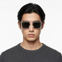 BS2503-0196_Transparent_Rectangular_Plastic_Sunglasses_model