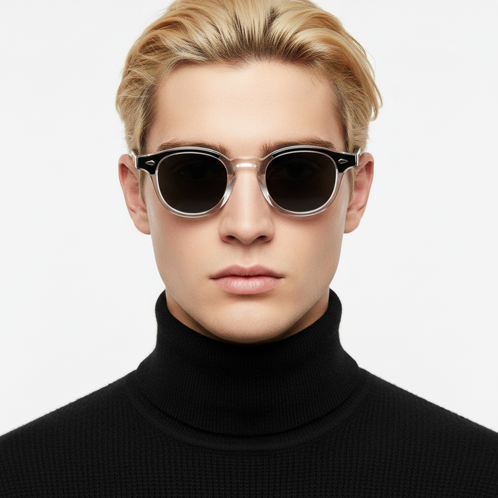 BS2503-0203_Transparent_Oval_Plastic_Sunglasses_model