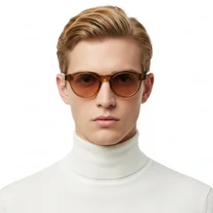BS2503-0222_Orange_Oval_Plastic_Sunglasses_model