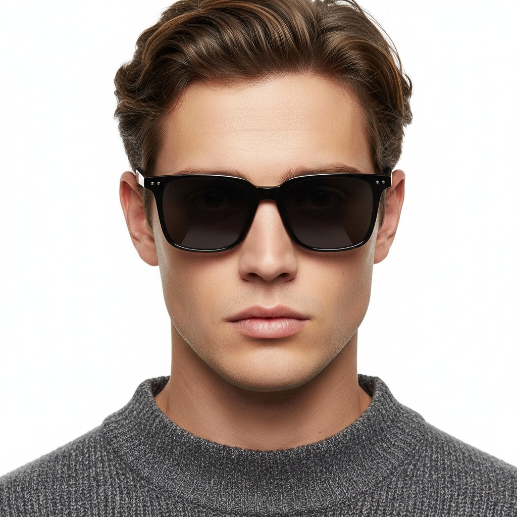BS2503-0237_Black_Rectangular_Plastic_Sunglasses_model