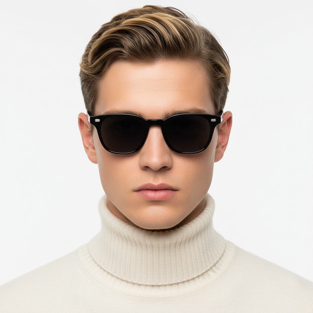 BS2503-0244_Black_Rectangular_Plastic_Sunglasses_model