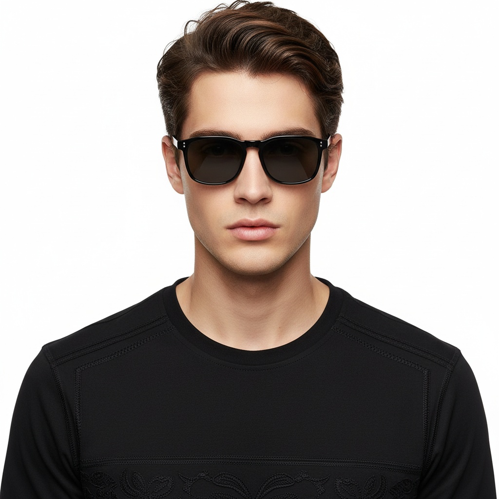 BS2503-0266_Black_Rectangular_Plastic_Sunglasses_model