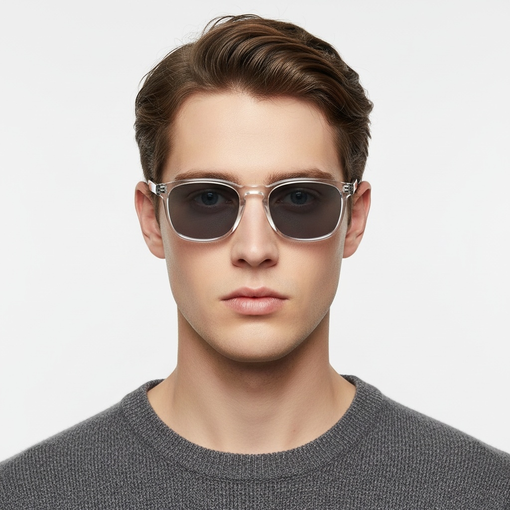 BS2503-0271_Transparent_Rectangular_Plastic_Sunglasses_model