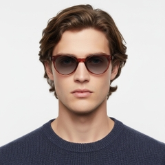 BS2503-0339_Red_Oval_Plastic_Sunglasses_model
