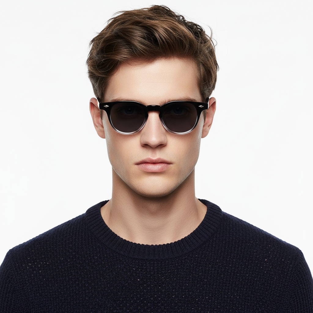 BS2503-0341_Black_Oval_Plastic_Sunglasses_model