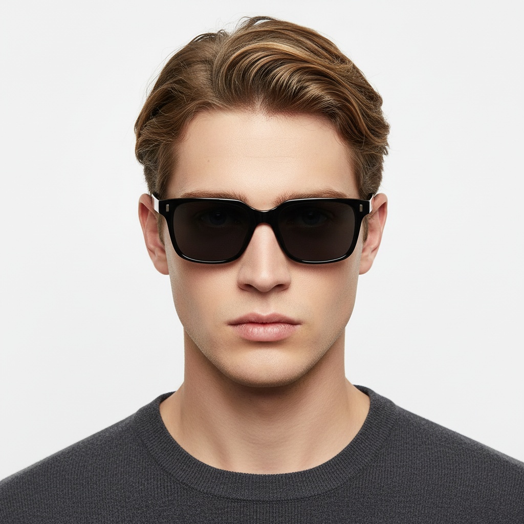 BS2503-0392_Black_Rectangular_Plastic_Sunglasses_model