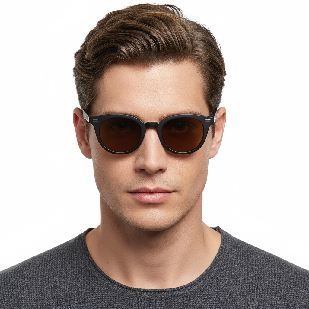 BS2503-0408_Black_Oval_Plastic_Sunglasses_model