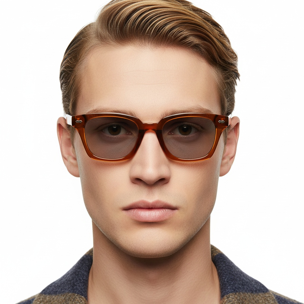 BS2503-0421_Red_Rectangular_Plastic_Sunglasses_model