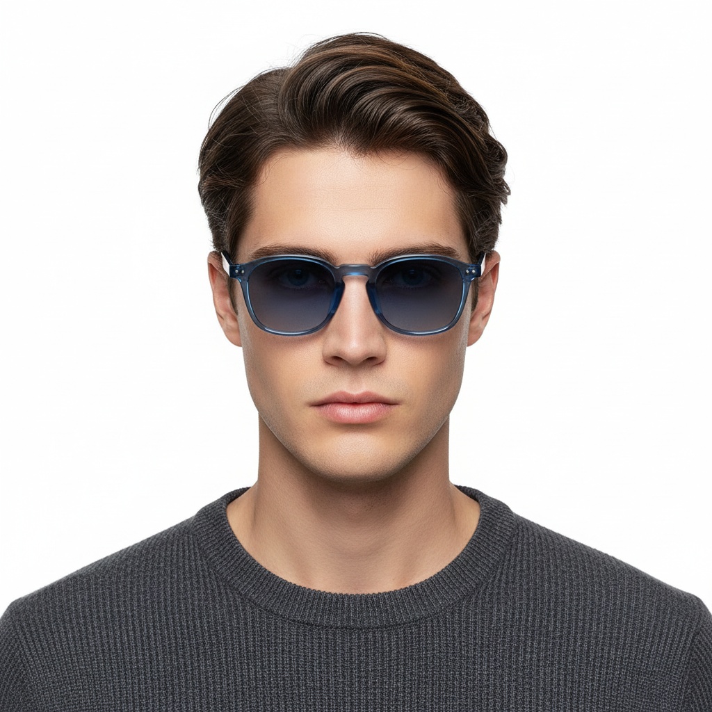 BS2503-0434_Blue_Oval_Plastic_Sunglasses_model