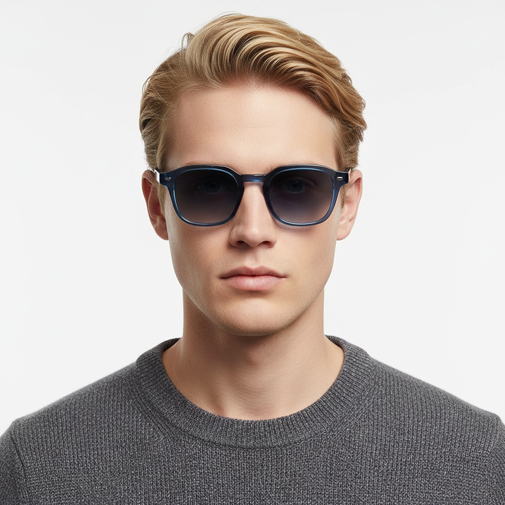 BS2503-0500_Blue_Rectangular_Plastic_Sunglasses_model
